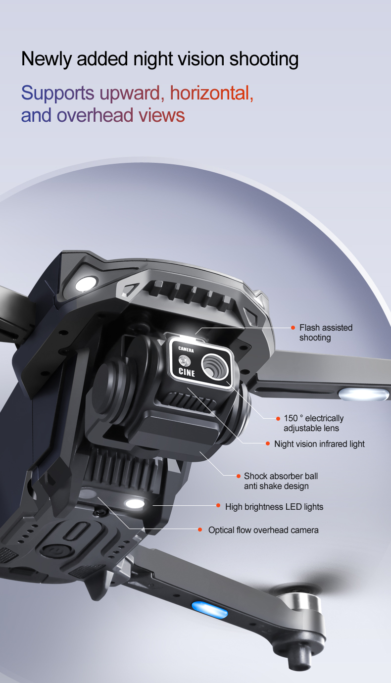 Rg608 Pro Uav Hd 8k Dual Camera Uav Optical Flow Dual Camera Lift Obstacle Avoidance Aircraft Night Aerial Photography Z