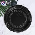 Europe-Pack eco friendly cornstarch biodegradable round black 10 inch fast food