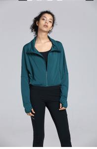 Wholesale Thumb Hole Women'S Sports Hoodie Ladies Zip Front Sweatshirts 210g from china suppliers