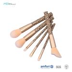 6pcs Full Printing Aluminium Ferrule Plastic Makeup Brushes