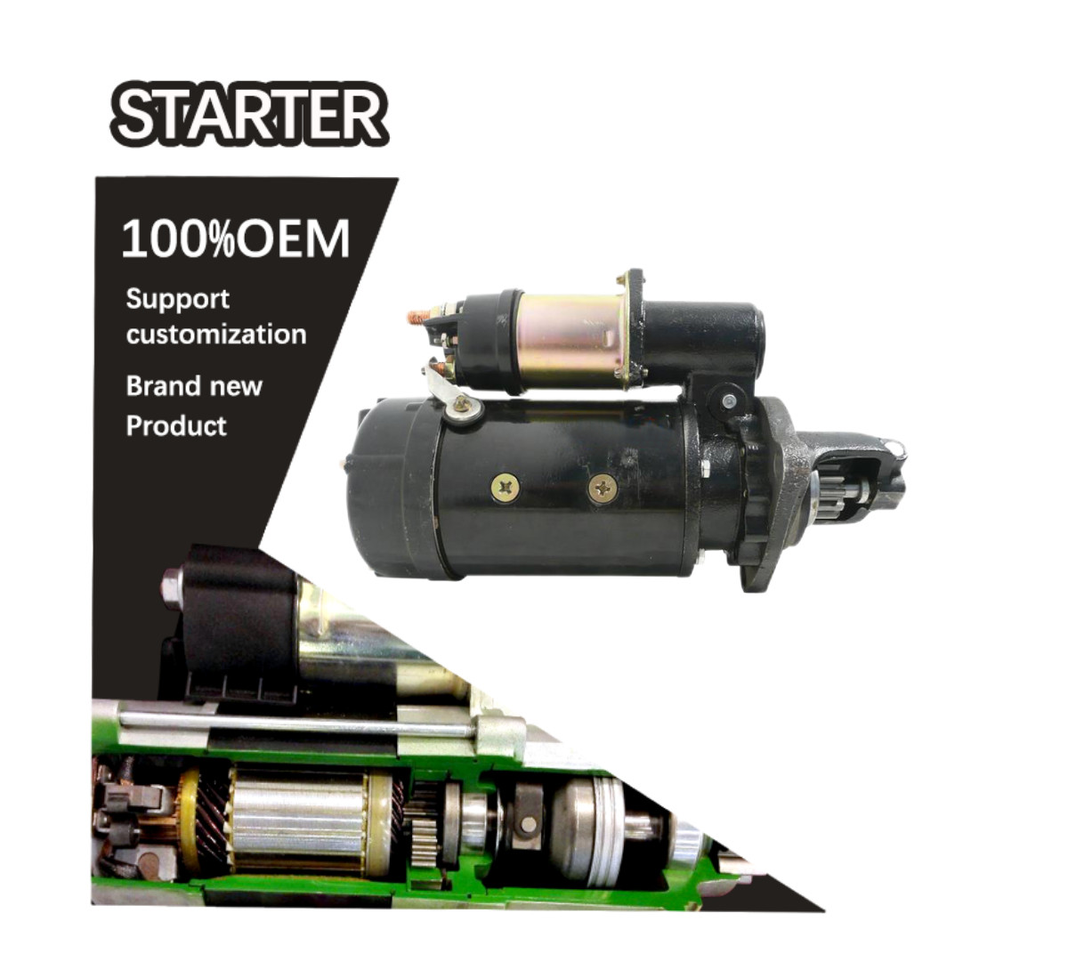 12V 12T 6.0KW CW STARTER 3675208RX, 3921402, 3939302 3929687 10478926 2518818 10461240, 10461435, 10478818, 10479109