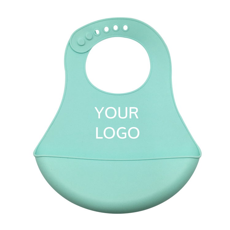 Amazon Best Selling Bpa Free Easily Wipes Clean Waterproof Anti-bacterial Silicone Baby Drool Bib Best Gift For Baby