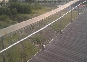 Wholesale Ferrules Balustrade Fencing Stainless Steel Wire Rope Mesh 80*80 Mm Hole from china suppliers