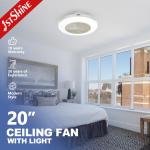 20 Inch Dimmable Hidden ABS Blade Energy Saving Ceiling Fan Support Dimmer by