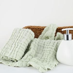 Wholesale Reusable Functional Herbal Muslin Bath Towels Seersucker Style Size 25''X12'' from china suppliers