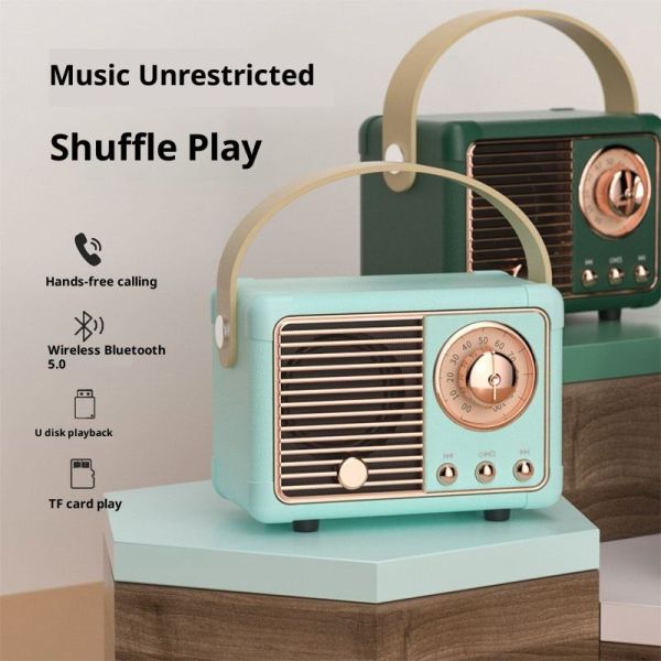 Portable Wireless Speaker with 3W Sound, Bluetooth 5.0, 10M Range, Button Control, Compact ABS Speaker for Home/Travel portable bluetooth speaker with