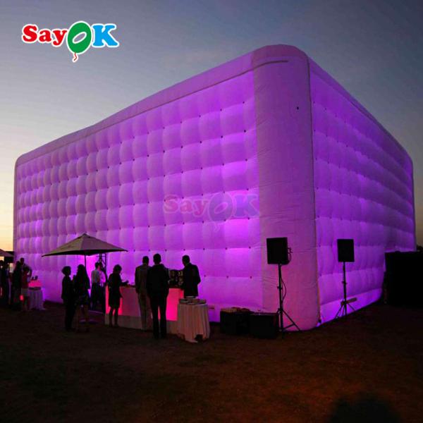 Portable Cube Colorful Light Tents Inflatable LED Tent For Outdoor Events Party