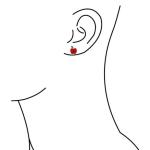 Delightful Red and Green Enamel Apple Earrings for Little Girls in 925 Sterling