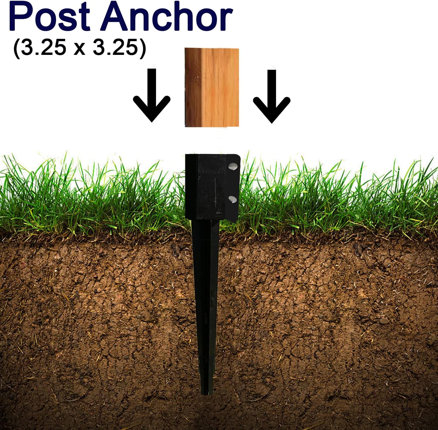 Powder Coating 6x6 Fence Post Anchor Ground Spike for Heavy Duty Machining Efficiency