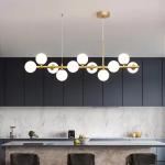 Home Decor Dining Room Modern Pendant Lights Glass Hanging Lamps Home Bedroom