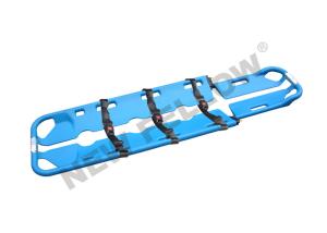 Wholesale Blue Adjustable Plastic ambulance Scoop Stretcher With Steel Buckle Belts from china suppliers
