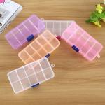 10 Grids Plastic Household Storage Container Organizer box for Jewelry Earring