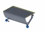 Gray CNAS Stainless Steel Escalator Step with 3 Sides Yellow Demarcation