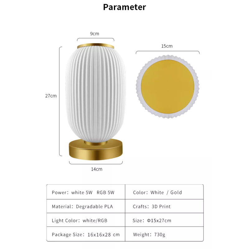 Smart Lantern Table Lamp Decorative Tuya APP Alexa Google Smart WiFi LED Light