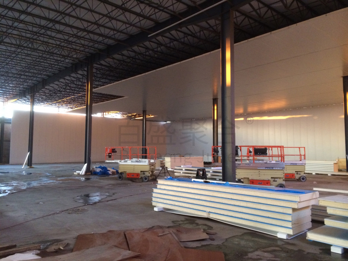 GB Standard Steel Workshop Cold Storage Room 50Ton for Fish Energy-saving Container