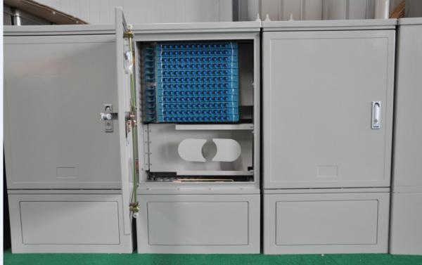 Quality 144 Core Fiber Optic Network Telecommunication Cabinet, Outdoor Waterproof Optical Cross Connect Cabinet IP65 for sale