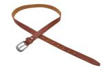 120cm Womans Cowhide Leather Belts Western Retro Buckle