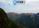 Anti Skid Surface Steel Truss Bridge Suspended Cable System Short Construction