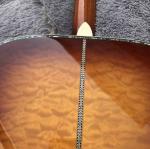 41" Solid Spruce Top Abalone D Style Acoustic Guitar with Burst Maple Body Ebony