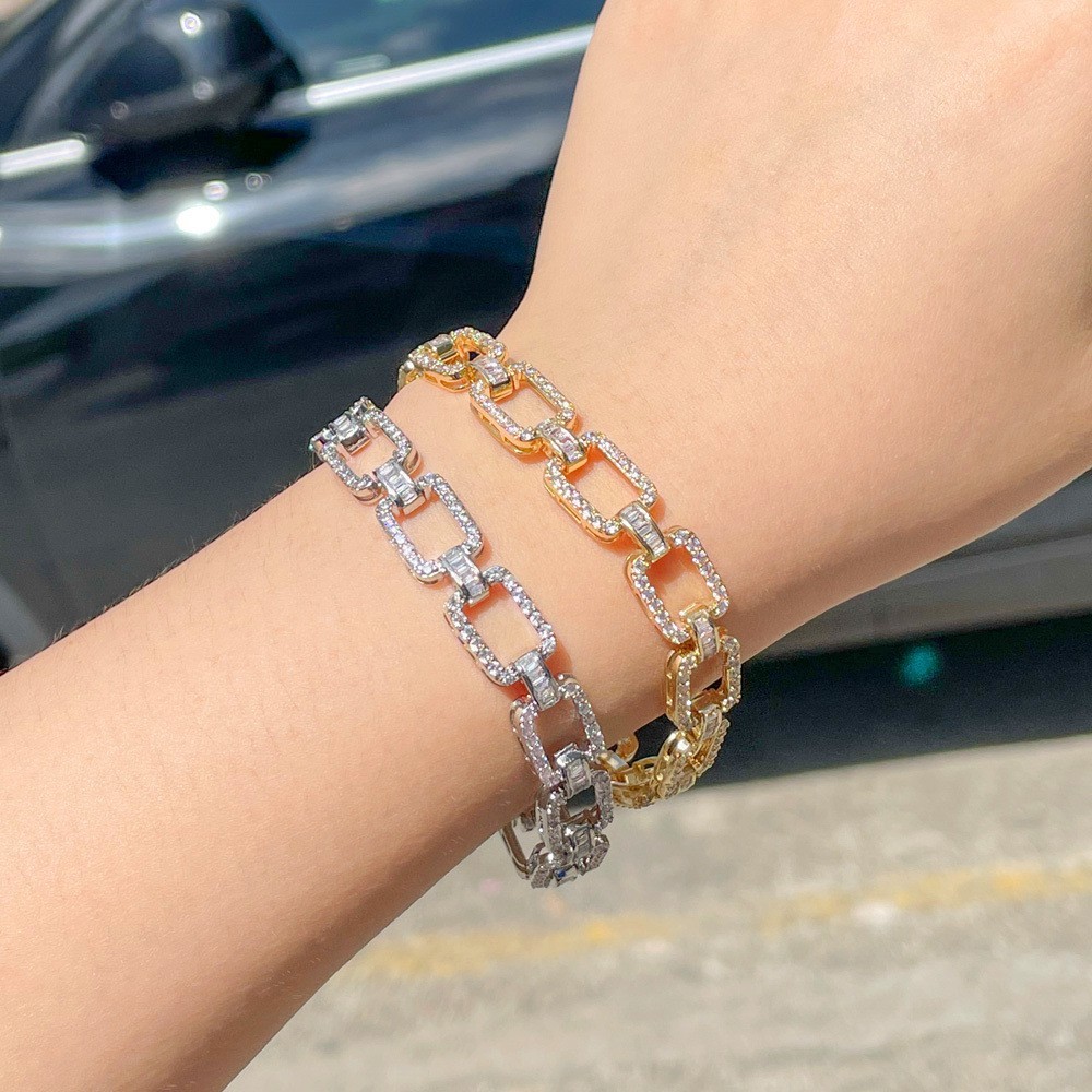 Charm Classic AAA Cubic Zircon Squarel Bracelets For Woman Elegance Bracelet Wedding Party Birthday Gift