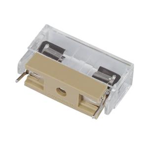 Wholesale UL VDE Yellow 5x20 Fuse Holder Block PCB Mount PTF-15 5*20mm Fuse Base with Transparent Cover from china suppliers