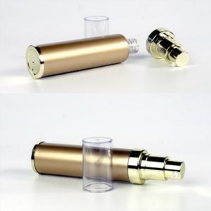 Wholesale Golden color pump spray sealing type plastic bottle 15ml airless bottle from china suppliers