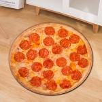 Pizza Biscuit Circular Area Rugs Computer Chair Floor Mat