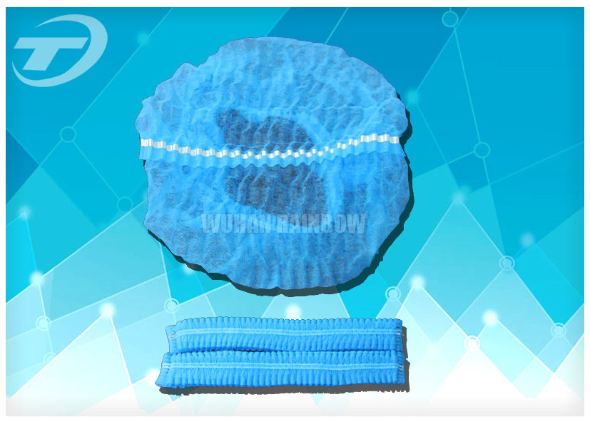 Colorful PP Nonwoven Clip Disposable Surgical Caps double elastic for Cleanroom Lab