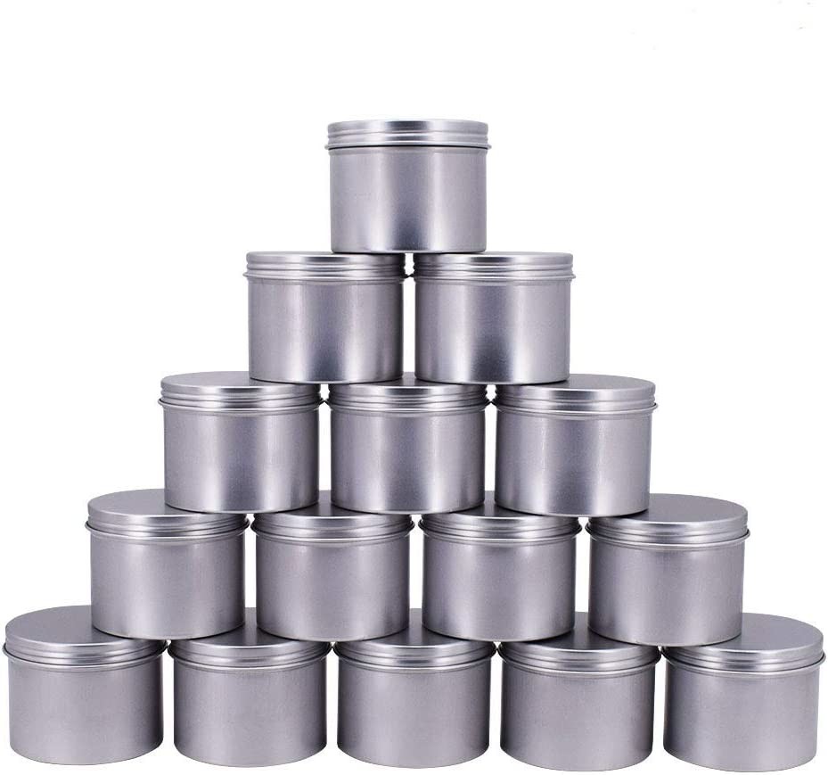 Silver Gold Empty Aluminum Cosmetic Jars Engraving Storage Container
