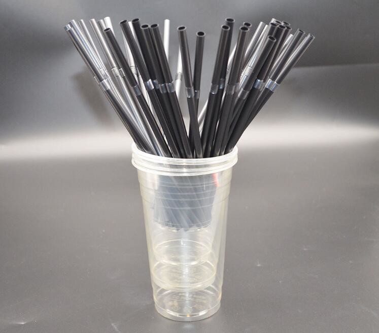 Eco Friendly Collapsible Silicone Drinking Cups With Straw Reusable Biodegradable Straw,Anti-Cutting Mouth Flexible Sili