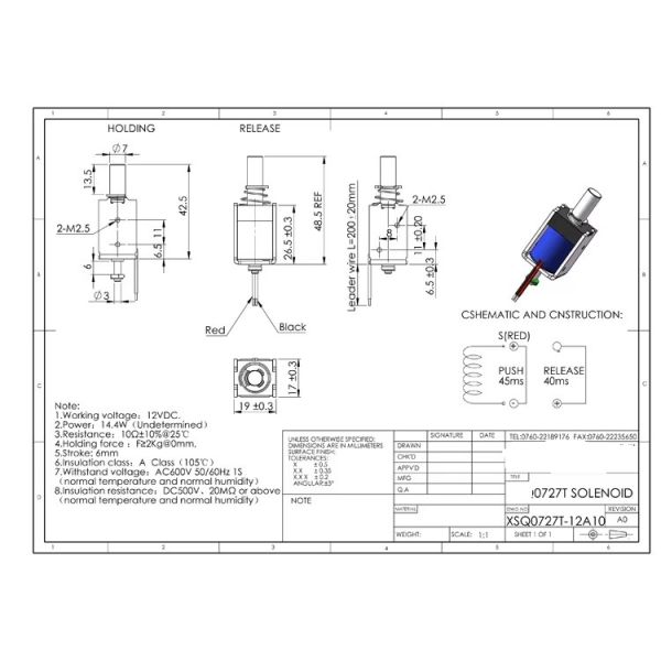 Linear Solenoid 6mm Stroke Push Pull Solenoid 12v Dc Bistable Solenoid