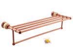 Plate Rose Gold Finishing Towel Shelf Bathroom Accessories Towel Racks