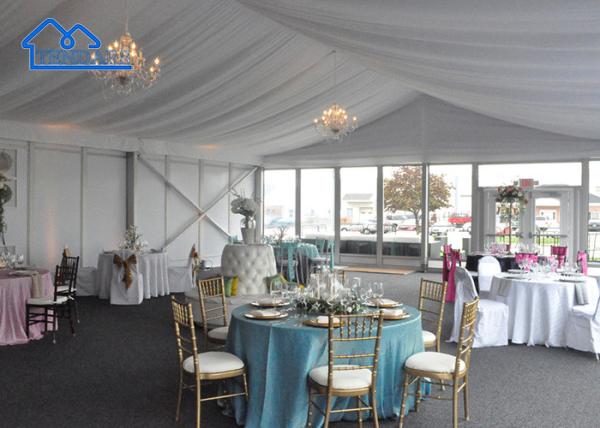 Outdoor Ultraviolet-Proof Aluminum Frame Glass Wall Party Wedding Tent Trade