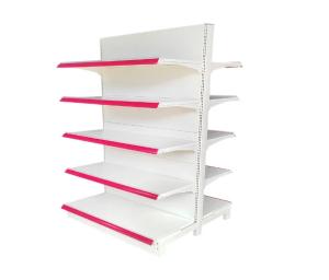 Wholesale Pharmacy shelf white color double sided pharmacy display rack from china suppliers