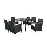 Rattan Outdoor Corner Sofa Set Waterproof High UV Resistance Modern Garden Chair
