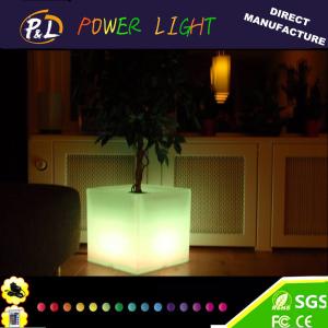 Wholesale Plastic Glow LED Cubic Indoor&amp;Outdoor Garden Flower Pot from china suppliers