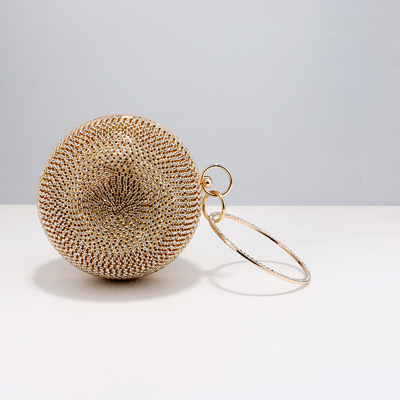 Metal PU Minibook Fashion Small Round Dress Dinner Bag for Women's Luxury Clutch