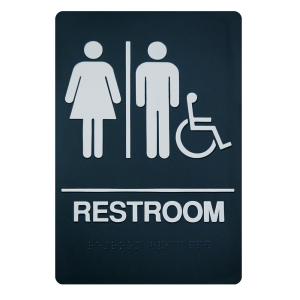 Wholesale Adhesive Braille Unisex Restroom Symbol Sign For Bathroom from china suppliers