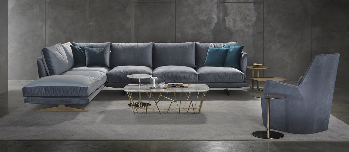 Fashionable Mid Century Modern Sectional Sofa Couch Customized Size