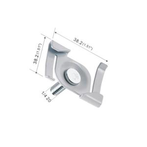 Wholesale Z Twist On Metal Ceiling Clip Iron Material White / Nickel / Chrome Finished YW86419 from china suppliers