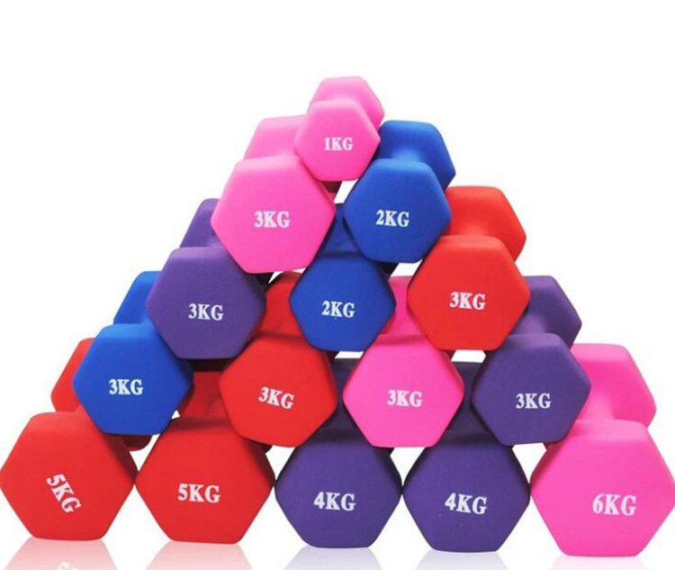 Thin Arm Dip Plastic Dumbbells 5kg Eco Friendly 2kg Ladies Dumbbells
