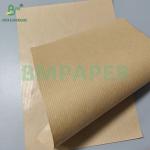 50gsm 60gsm One Side Glossy Brown Striped Kraft Paper For Packing Food