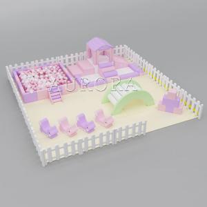 Wholesale Real Soft Play Equipment Soft Play Purple Pink Foam Indoor Soft Play Fence from china suppliers