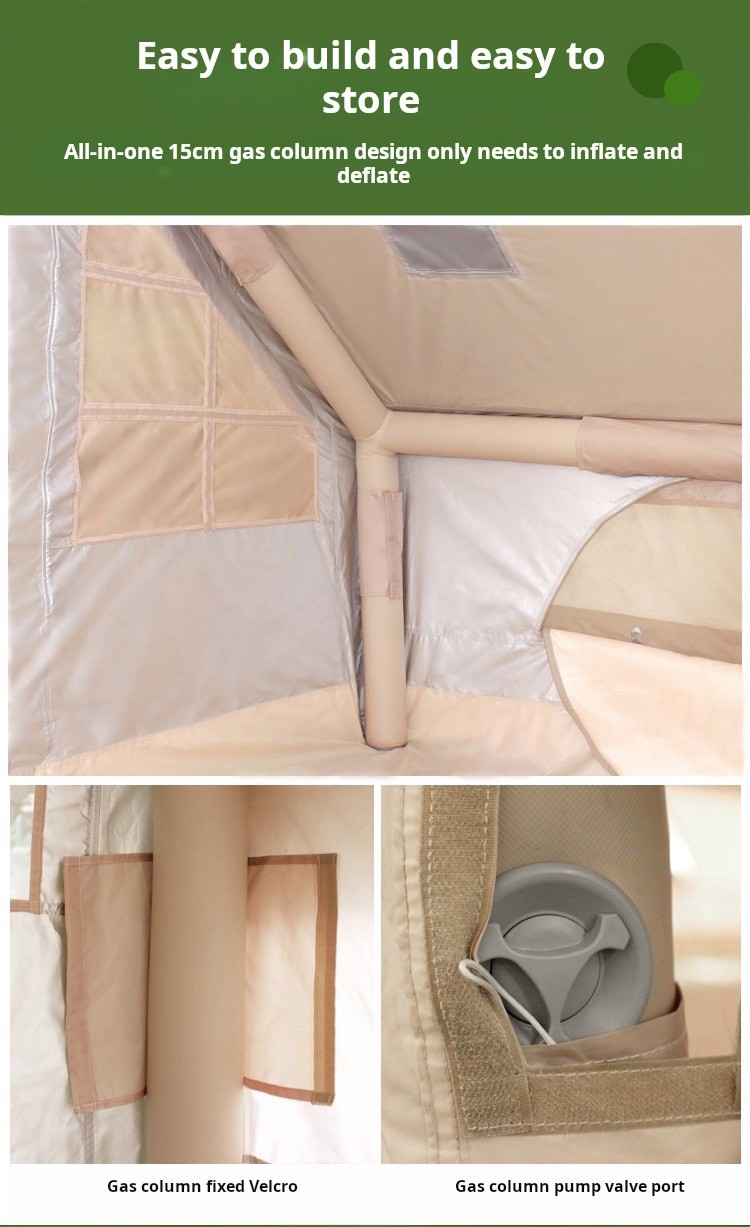 6.3 Square Meter Self-Driving Tour Thickened Waterproof Camping Inflatable Tent Outdoor Inflatable Cabin for Wilderness