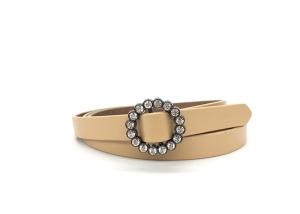 Wholesale Casual Dressy Rhinestone Belts / Shiny Buckle Womens Leather Belt from china suppliers