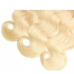 7A Body Wave Blonde Brazilian Curly Hair 613 Colored Hair Extensions No Chemical