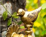 Animal Shaped Handle Antique Brass Outdoor Water Tap And Sprayer