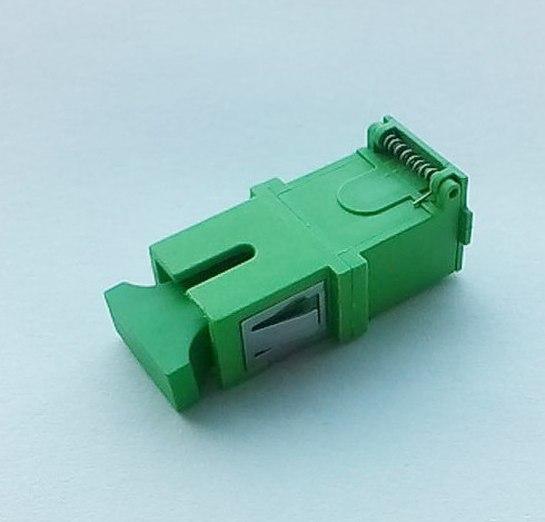 Green color Ceramic or Bronze Sleeve SC APC Duplex Fiber Optic Adapter for CATV Networks