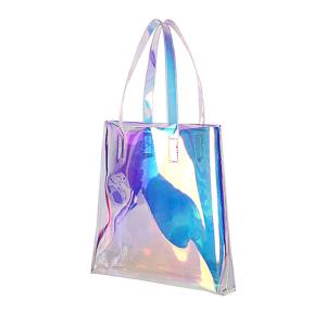 Wholesale Shiny Holographic PVC bulk cosmetic bags Handbag from china suppliers