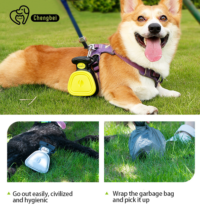 Yellow Small Portable Pooper Scooper Handheld Pet Poop Scoop